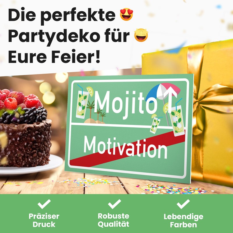 Thank you. Mojito Motivation, Funny Decorative Plastic Sign with Saying