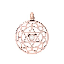 'Viva Diva Appendices "Chakra Rose Gold Plated Necklace, Moonstone