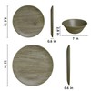 TP 18-Piece Dinnerware Set, Melamine Dishes Set with Bowls and