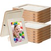 hoamayya 60 Pcs Wooden Picture Frames for Crafts, 4 x