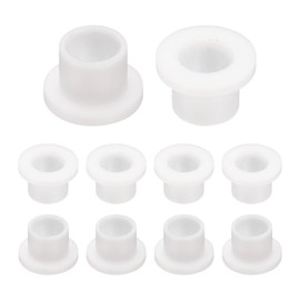 QUARKZMAN 10 Pcs Flange Bushings Plastic Bushings ID 8.2mm x OD 10.2mm x Length 9.5mm Nylon Bushings White