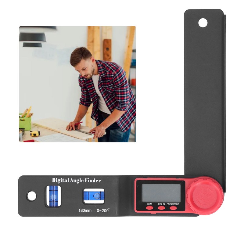 2 in 1 Mini Digital Angle Finder Ruler Protractor Blue