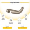 BRIXWELL BRHS01BN Brushed Nickel Designer Series Sleeve-Over Robe Hook