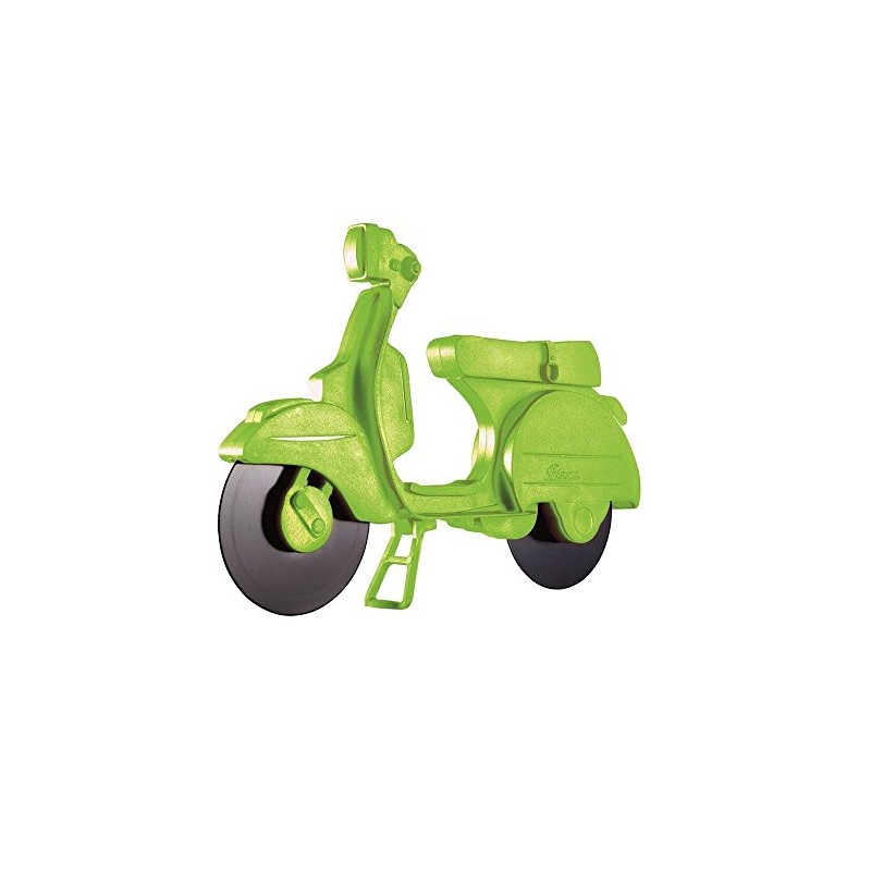 Eddingtons 730010 Green Lambretta Vespa Scooter Pizza Cutter, Plastic,Stainless Steel