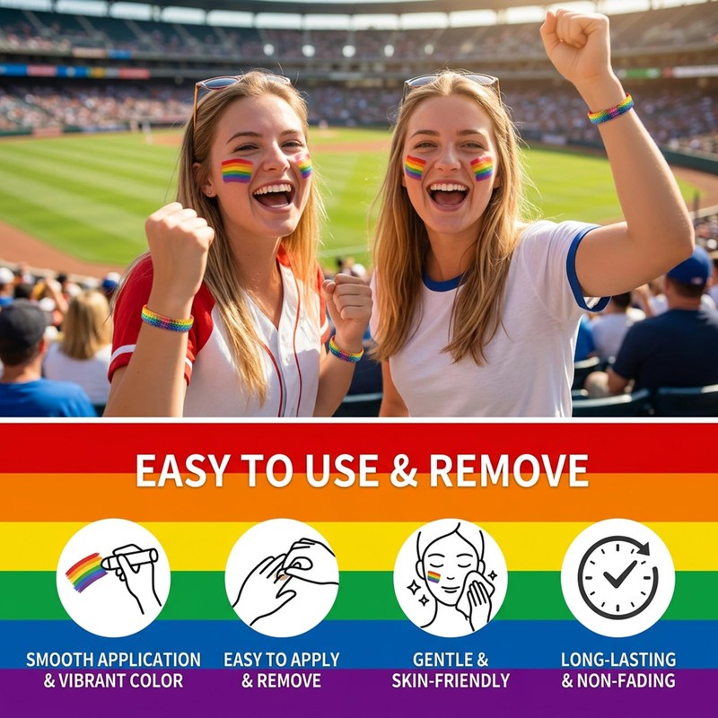 14pcs Pride Face Paint Sticks Set, Rainbow Face Paint Set