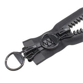 ByaHoGa 75 cm #20 Super Large Zip Plastic 2-Way Separable Zip Black for Coat Down Jacket Parka Tent (TW)