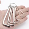 8pcs Silver Allen Wrenches Set, 1.5-6 mm Hex Key Key