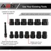 ABN Impact Bolt Remover Nut Extractor Socket Set - 14pc