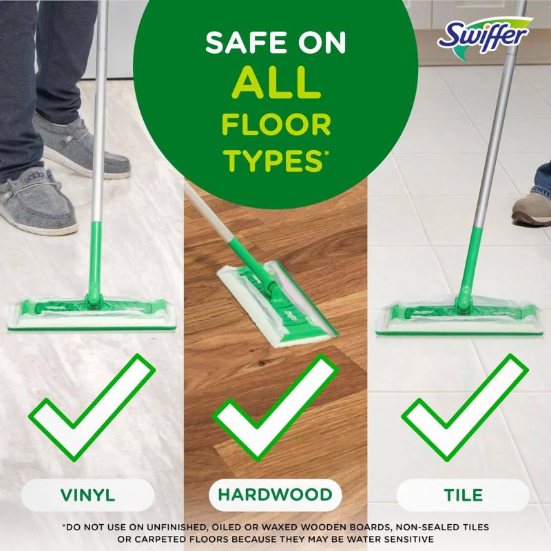Swiffer Sweeper Wet Mopping Cloths, Mops for Floor Cleaning, Open-Window