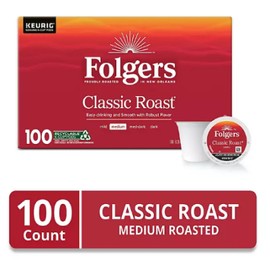 Folgers Classic Medium Roast K-Cup Coffee Pods, 100 ct.