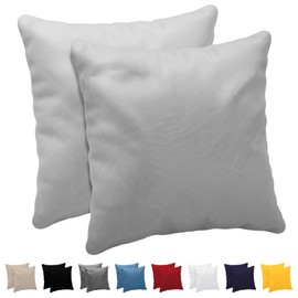 Dreamzie Pillowcases, 60 x 60 cm (Set of 2), 100% Jersey Cotton, 150 g/m², Grey, Resistant and Hypoallergenic