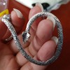 Yienate Unique Silver Snake Earrings Stud Earrings Medusa Climber Crawler