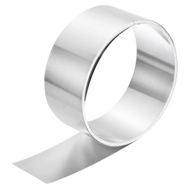 sourcing map Aluminum Metal Roll, 5000mm x 50mm x 0.2mm Thickness 1060 Aluminum Flashing Roll Sheet Strip for Industrial, Silver Tone