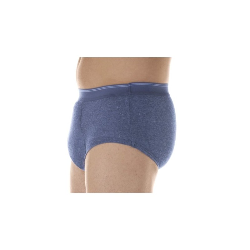 1-Pack Men's Grey Super Absorbency Washable Reusable Incontinence Briefs Medium