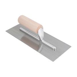 ROBERTS 1/16" x 1/16" x 1/16" Square Notch Pro Vinyl Flooring Trowel with Wood Handle