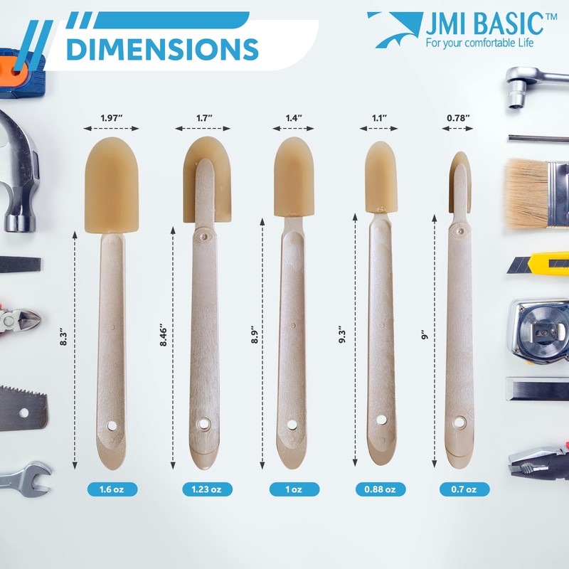 JMIBASIC Silicone Caulk Finishing Tool - Assorted 5 Size Sets