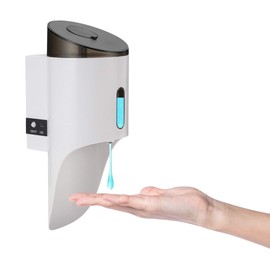 Greatmay Wall Mounted Automatic Soap DispenserTouchless and Smart Electric Dispenser for Wall,Suitable for Public Places, Hotels and airports (White)