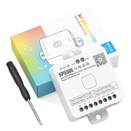FCOB SP530E WiFi Bluetooth LED Controller 12-in-1 Smart Controller for All PWM & SPI LED Strips (WS2812B, CCT, RGB, RGBW, RGBCCT) Compatible Alexa, Google Home, BanlanX | Music Sync | DC5V-24V