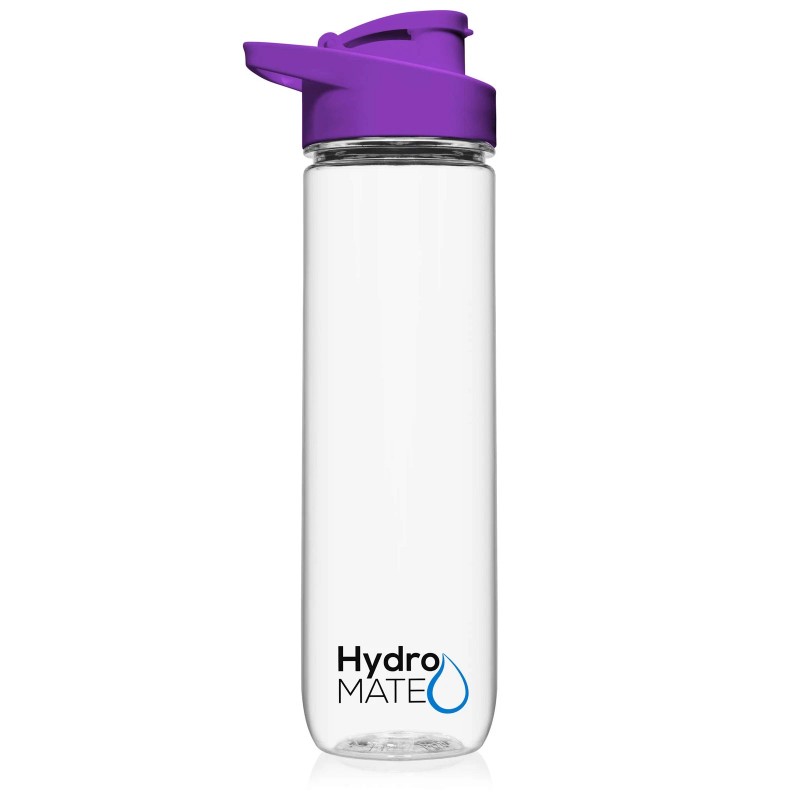 NatureWorks HydroMATE 32oz Motivational Water BottleTime Marker 1 Liter (Purple)
