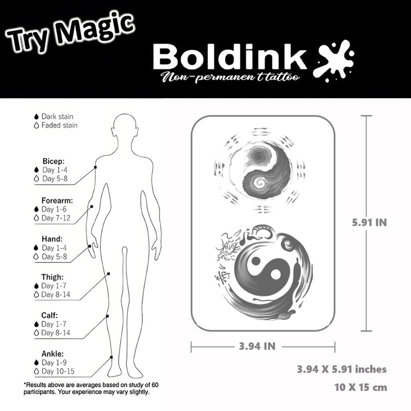 Temporary Tattoos, semi permanent tattoos, 15-day long lasting tattoo sticker,