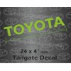 Oracal LIME GREEN TOYOTA TAILGATE Vinyl Decal Toyota Sticker Emblem