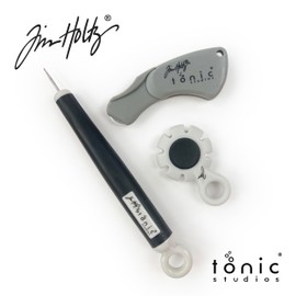 Tim Holtz - Craft Tools Bundle | Mini Rotary Perforator, Retractable Craft Pick & Thread Cutter/Paper Distresser