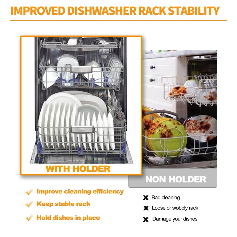 Atgestore Upgraded MEG62279201 Dishwasher Lower Rack Holder Replacement Parts for