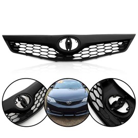 G-PLUS Front Upper Bumper Hood Grill Grille Assembly Compatible with Toyota Camry SE XSE Sedan 4-Door 2012 2013 2014