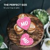 1 x Heart Coaster - Letters MD Pink Hearts Love