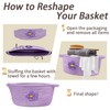 Basket for Gifts, Gift Basket Empty & Ribbon, Large Cap
