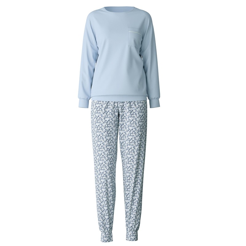 CALIDA Sweet Dreams Women's 100% Cotton Cuffed Pyjamas with Fabric