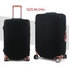 YKKJ Suitcase dust cover, luggage cover, fits 22-24 inches (black