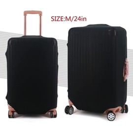 YKKJ Suitcase dust cover, luggage cover, fits 22-24 inches (black M).