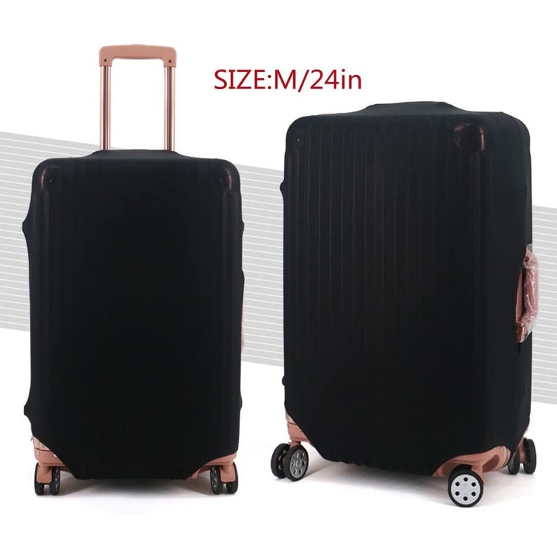 YKKJ Suitcase dust cover, luggage cover, fits 22-24 inches (black