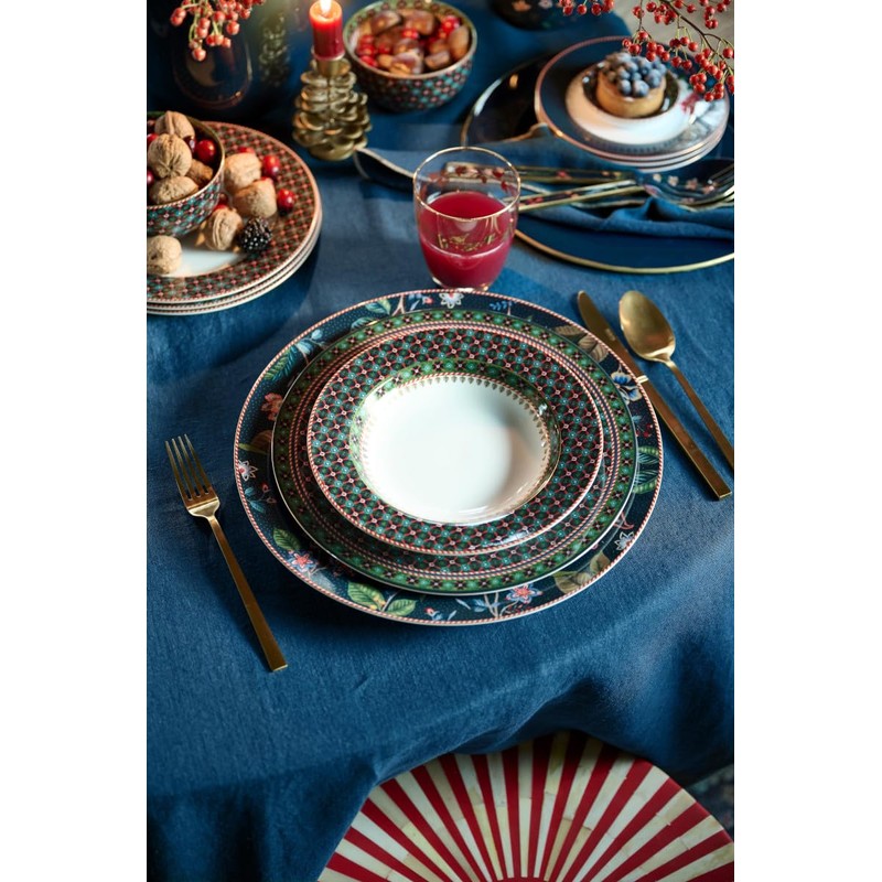 PIP STUDIO Berry Blues Clover Green Dinner Plate 26.5 cm