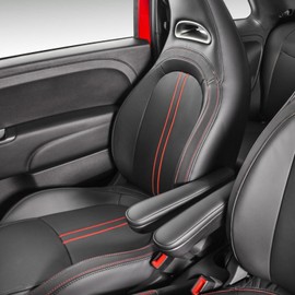 Front Driver Side Seat Armrest, Adjustable Arm Rest Black Compatible with 2016-2019 500 Replaces 6BV31JXWAA