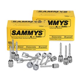 Everflow Sammys 8021957-50 SWG 20 3/8 Inch Screw Sidewinder Designed for Wood, Rod Hanger, Installs Horizontally, Steel with Zinc Plated, Corrosion Resistance, 1/4 x 2 Inch Screw Length (Pack of 50)