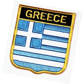 Greece Flag Patch Greece National Country Flag Embroidered Badge Iron On Sew On Patch Logo Jeans Jacket Polo T- Shirt Hat Backpacks Uniform Emblem National Flag (13)
