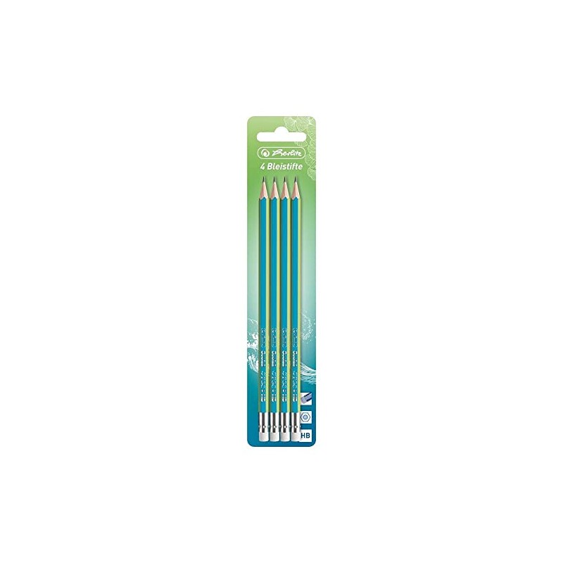Herlitz Greenline HB 50033638 Pencils Pack of 4 on Blister