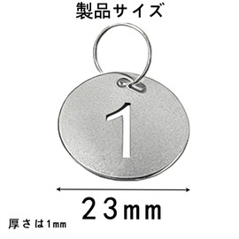 JooBsoso Number Tags (1-10) Number Tags Door Number Tags (Double Sided) Diameter 23mm Stainless Steel Waterproof High Temperature Resistant Key Ring for Cloak Locker Luggage Tag