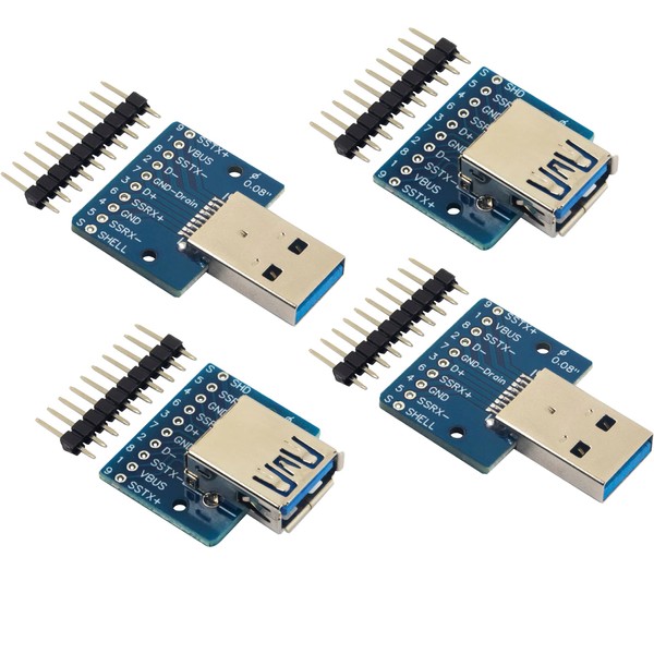 risingsaplings 4pcs USB 3.0 Type A Male and Female Breakout