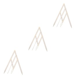 LALAFINA 3 Pcs Simple Fast Eyebrow Ruler Stainless Steel 3-point Positioning Symmetry