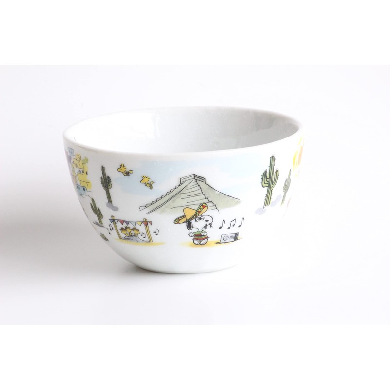 Simizu Pottery German Mexican Snoopy Bowl, Set of 2