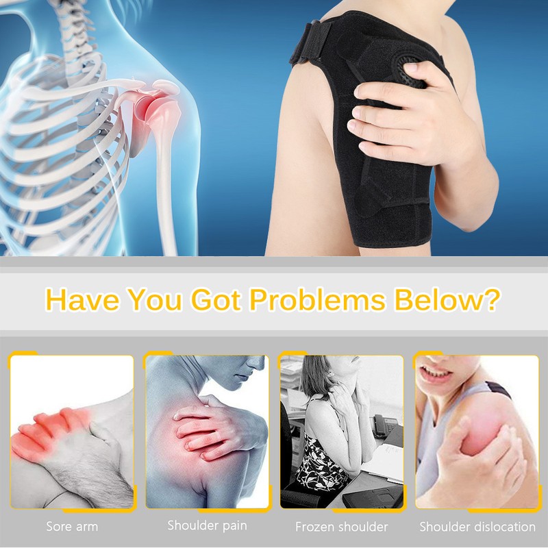 Shoulder Stability Brace with Pressure Pad, Light and Breathable Neoprene