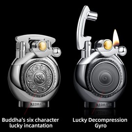 REDBANK Pressure-Relief Lighter,Relaxing Lighter,Anxiety Lighter Vintage Antique Lighter,Reusable Windproof Trench Lighter,Cool Lighters,Unique Birthday Gifts