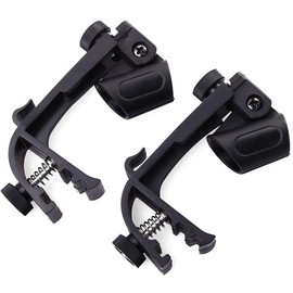 Veemoon 2pcs Drum Microphone Holder, Drum Rim Mic Clip Adjustable Musical Microphone Rack Drum Microphone Fixing Bracket Drum Head Microphone Stand Musical Instrument Supplies