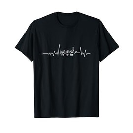 ASL Heartbeat American Sign Language Deaf Deaf Community Tee T-Shirt