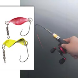 LT Easiyl 3PCS High-Action Spinner Rotor Spoon 18x7mm Length 70mm for Perch Chub Trout Freshwater Fishing