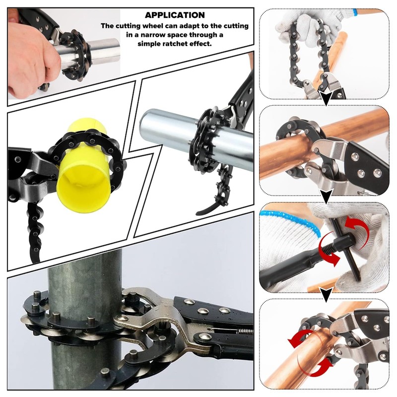 UVVRUR Exhaust Chain Separator Chain Cutter with Exhaust Spring Hook
