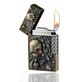 CIEUXIFSR Cool Creative Design Butane Torch Lighters Refillable Novelty Lighter for Fireplace Candle Camping BBQ (Without Gas) (15)